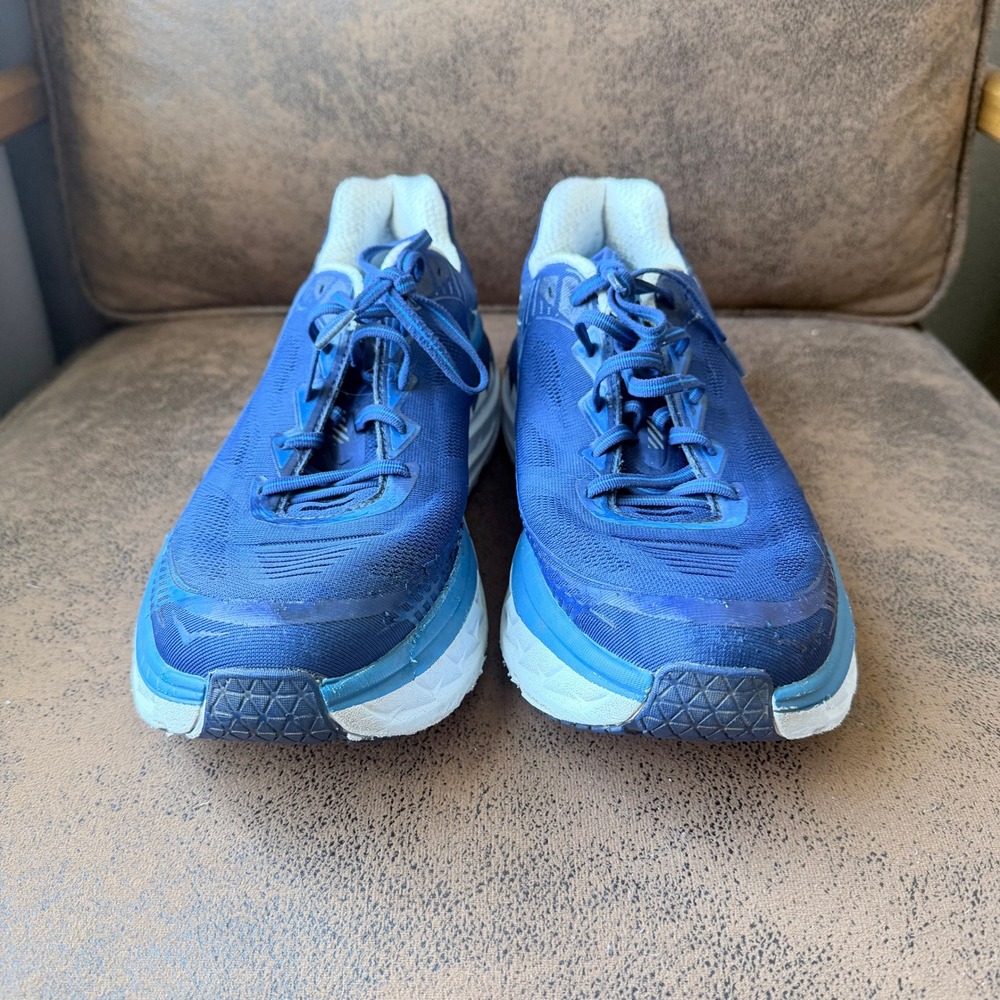 Hoka One One Bondi 5 Mens Running Shoes Blue Activewear 1014757 BTWH Size 13 - Picture 4 of 8